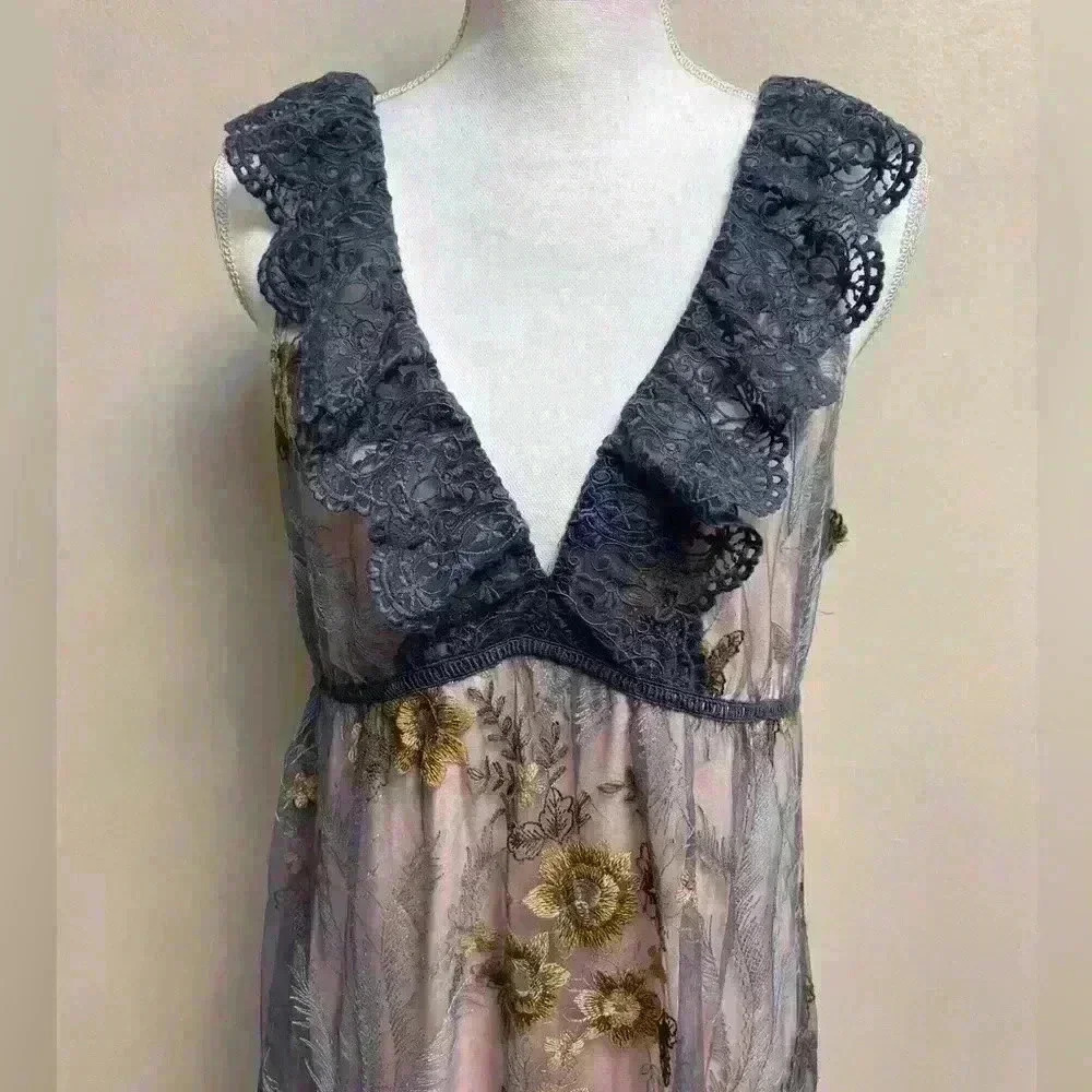 NWT Sundance Embroidered Lace “Cardinal Dress” Medium - Picture 2 of 14